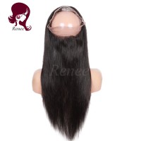 360 Lace Frontal closure straight hair Brazilian virgin hair