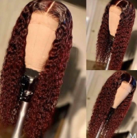 Water Wave Ombre 1B/99j Ombre Color Lace Front Wig Remy Hair Brazilian Human Hair Wigs Pre Plucked