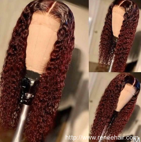 Water Wave Ombre 1B/99j Ombre Color Lace Front Wig Remy Hair Brazilian Human Hair Wigs Pre Plucked