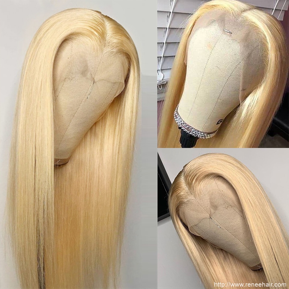 Ombre 613 Blonde straight lace wig ,transparent lace