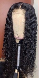 water wave lace front wig 100% human hair can dye,bleach or curl