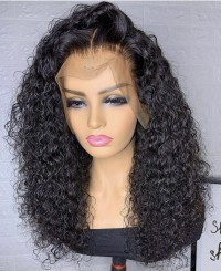 Spanish Curly Human Hair Lace Frontal Wig