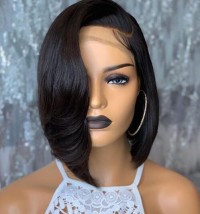 Bob Wig Straight Lace Front Wig Remy Hair Brazilian Human Hair Wigs Pre Plucked