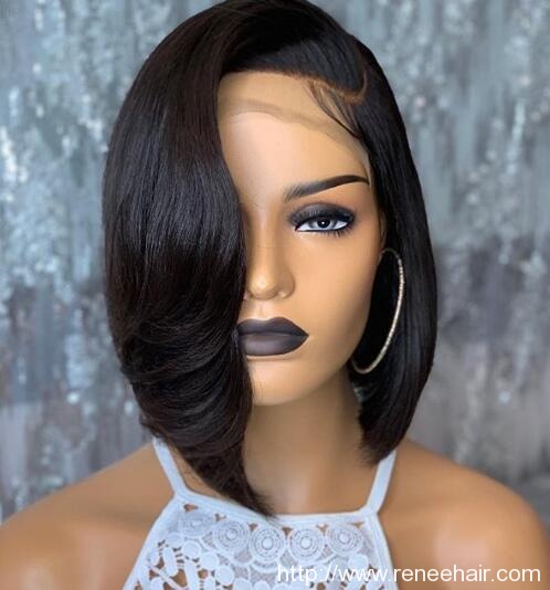 Bob Wig Straight Lace Front Wig Remy Hair Brazilian Human Hair Wigs Pre Plucked