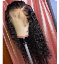 Water Wave Natural Color Lace Front Wig Remy Hair Brazilian Human Hair Wigs Pre Plucked