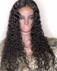 Water Wave Natural Color Lace Front Wig Remy Hair Brazilian Human Hair Wigs Pre Plucked