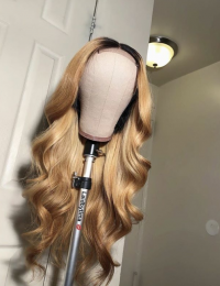 Body Wave Ombre 1B/27 Ombre Color  For Black Women Remy Hair Brazilian Human Hair Wigs Pre Plucked
