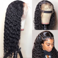 Water Wave Natural Color Lace Front Wig Remy Hair Brazilian Human Hair Wigs Pre Plucked
