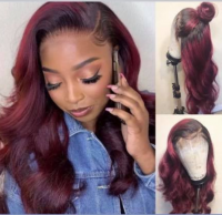 Ombre 1b/burgundy Body Wave Lace wig