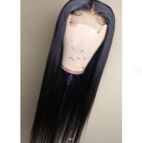 Glueless Straight 4×4 Closure wig,hair can  bleach , dye , straight and curl, w
