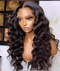 [Copy] Glueless 4×4 Closure wig,Loose wave,hair can  bleach , dye , straight and curl, no glue needed