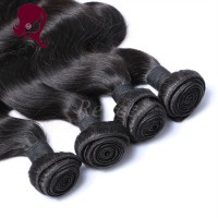 Barzilian virgin hair body wave 4 bundles natural black color free shipping