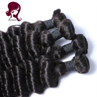 Barzilian virgin hair deep wave 4 bundles natural black color free shipping