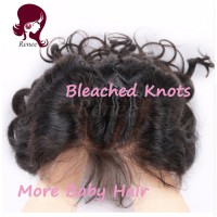 360 lace frontal with 2 bundles natural wave Peruvian virgin hair