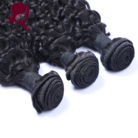 Brazilian virgin hair deep curly 3 bundles natural black color free shipping