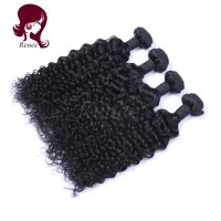 Malaysian virgin hair deep curly 4 bundles natural black color free shipping