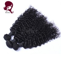 Peruvian virgin hair deep curly 3 bundles natural black color free shipping