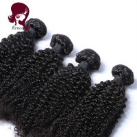 Malaysian virgin hair kinky curly 4 bundles natural black color free shipping