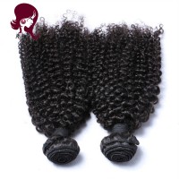 Peruvian virgin hair kinky curly 4 bundles natural black color free shipping