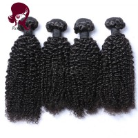 Malaysian virgin hair kinky curly 4 bundles natural black color free shipping
