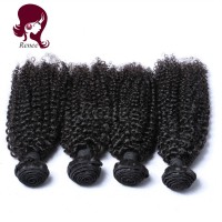 Barzilian virgin hair kinky curly 4 bundles natural black color free shipping