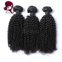Brazilian virgin hair kinky curly 3 bundles natural black color free shipping
