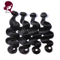 Malaysian virgin hair body wave 4 bundles natural black color free shipping