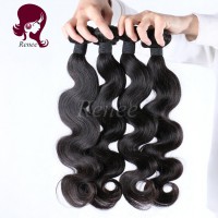 Malaysian virgin hair body wave 4 bundles natural black color free shipping