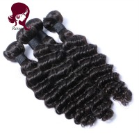 Malaysian virgin hair deep wave 3 bundles natural black color free shipping