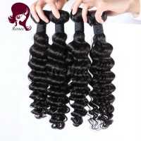 Malaysian virgin hair deep waves 4 bundles natural black color free shipping