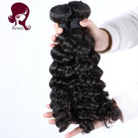 Malaysian virgin hair deep waves 4 bundles natural black color free shipping
