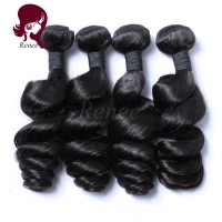 Malaysian virgin hair loose wave 4 bundles natural black color free shipping