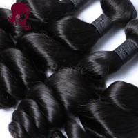 Malaysian virgin hair loose wave 3 bundles natural black color free shipping