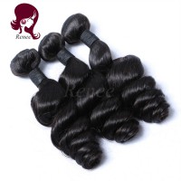 Peruvian virgin hair loose wave 3 bundles natural black color free shipping