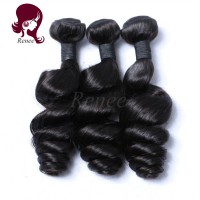 Brazilian virgin hair loose wave 3 bundles natural black color free shipping