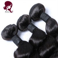 Peruvian virgin hair loose wave 3 bundles natural black color free shipping