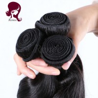 Brazilian virgin hair loose wave 3 bundles natural black color free shipping